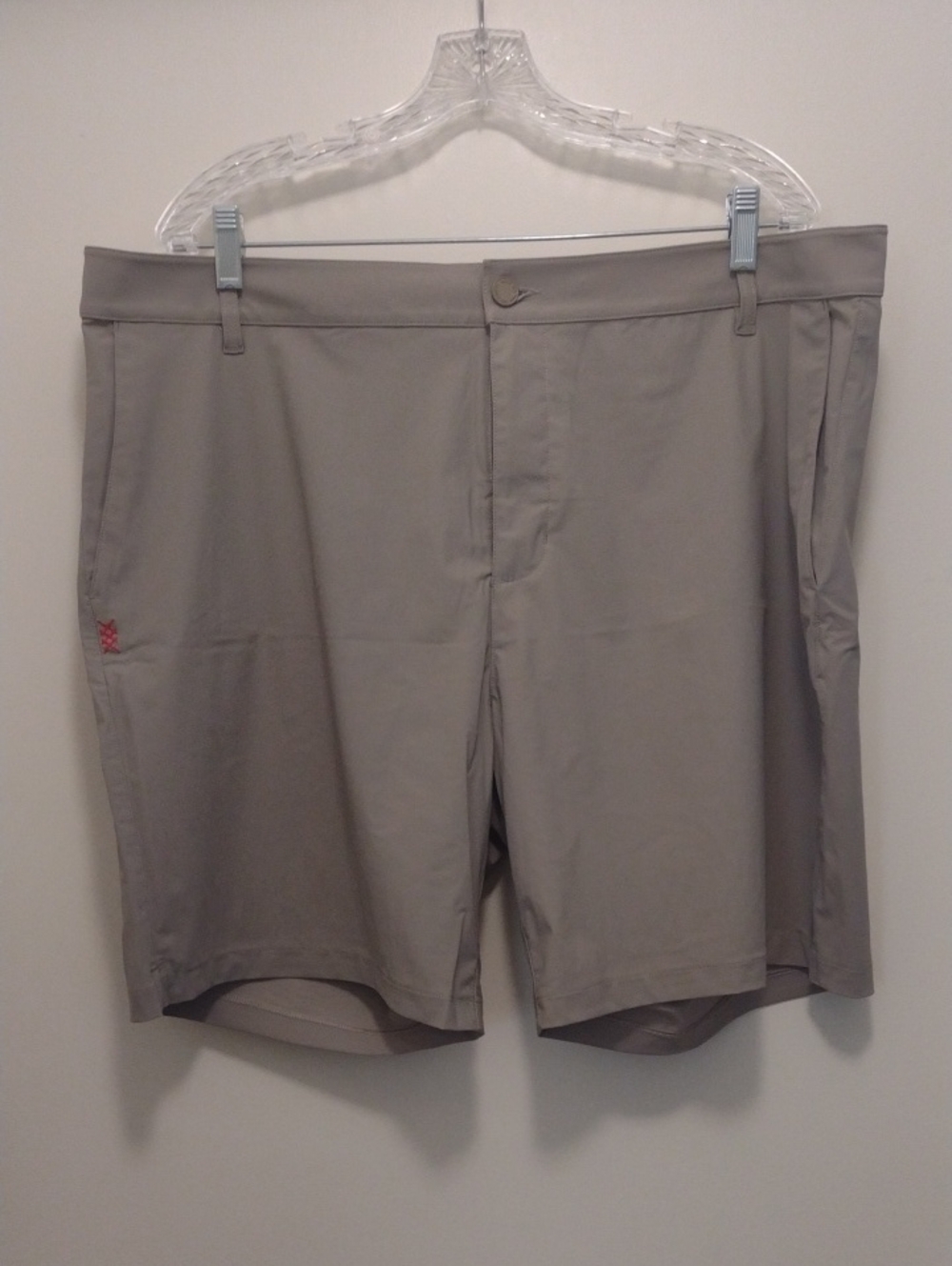 Rhone Men's Beige Flat Front Shorts (J1209)